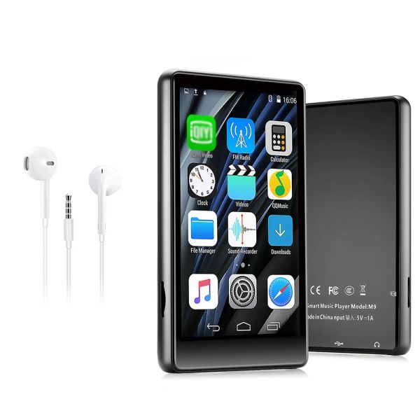 Players Neuer 4,0-Zoll-Metal-Touch-MP3-MP4-Musik-Player Bluetooth 5.0 FM-Radiowecker Video-Ebook Tragbarer Hifi-Sound-MP3-Player