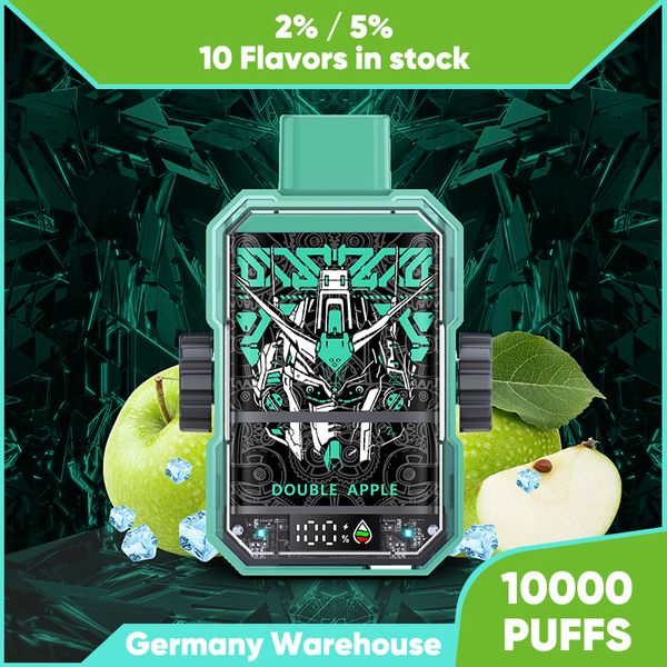 Popular 10000 Pufs Bar Descartável Vape 10K Puffs Spin Eletrônico Ciagrette 14ML 2% 5% Força 13 Sabores de Frutas Vaporizador