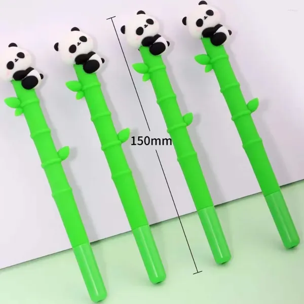 1 pezzo creativo cartone animato simpatico panda penna gel di silice materiale scolastico per ufficio cancelleria regalo 0,5 mm inchiostro nero materiale plastico