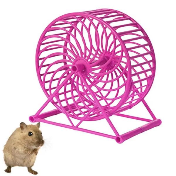 Roda de corrida para gatos, roda de hamster silenciosa, ratos, gaiola ajustável, suporte silencioso para gerbils, pequenos ratos de estimação, brinquedo de exercício