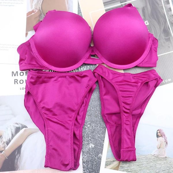 Conjuntos de sutiãs atacado 3 peça sexy roupa interior tanga lingerie conjunto laço sutiã strass moda feminina para 2024