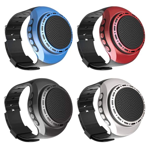 Lautsprecher Tragbarer Armbanduhr-Lautsprecher 500 mAh Bluetooth-kompatibel Sportmusik FM-Radio USB wiederaufladbarer kabelloser Lautsprecher