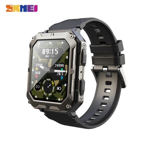 Relógios Skmei Novo 380mah Natação Smartwatch 1.83 Polegadas Ip68 À Prova D 'Água Pedômetro Bluetooth Chamada Esportes Relógio Inteligente Homens para Android Ios