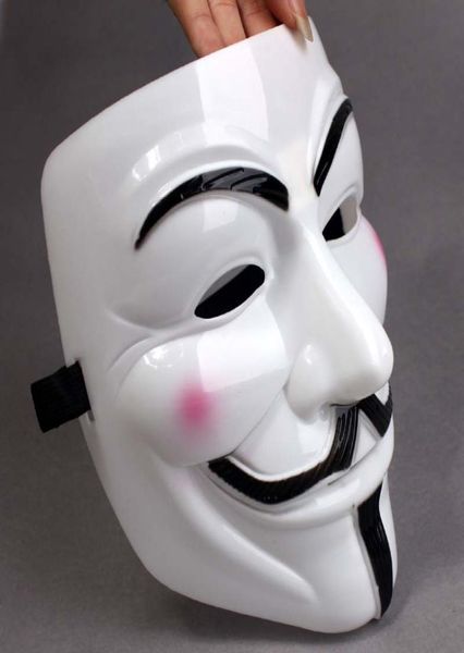 Máscaras de festa V para Máscaras de Vingança Anônimo Guy Fawkes Fancy Dress Adulto Traje Acessório Festa de Plástico Cosplay Masks7724123