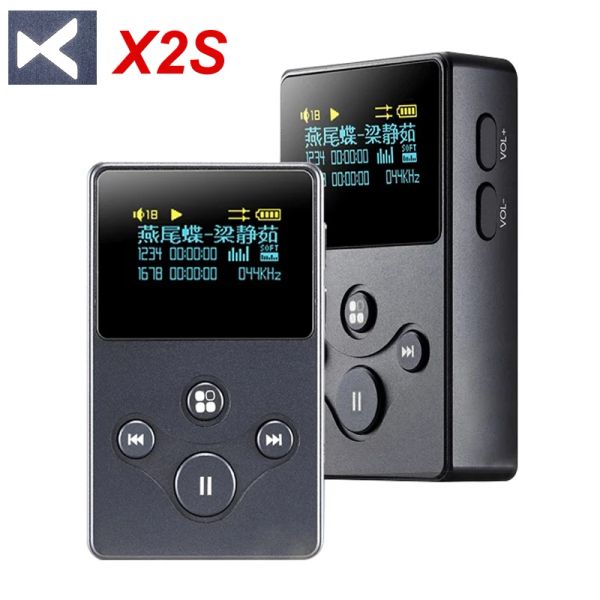 Jogador X2S contrata a música portátil sem perdas DSD128 24bit 192khz Suporte de 128 GB TF OLED Mini Mp3 player com 800mAh Battery