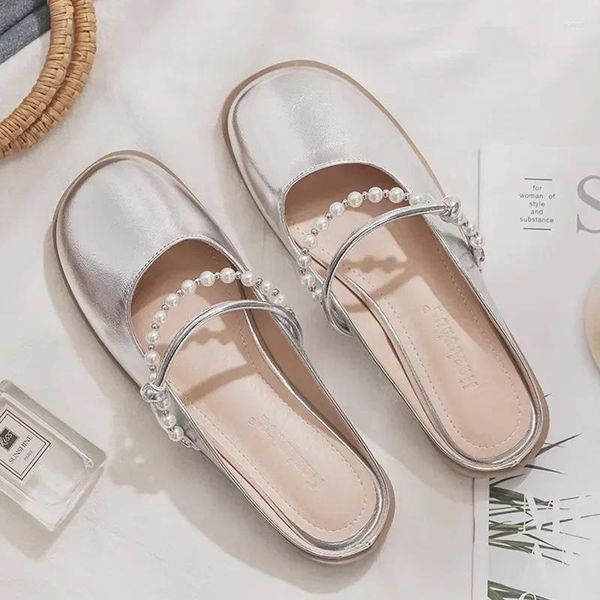 Pantofole In Rilievo Appartamenti Delle Donne Del Progettista Estate Infradito 2024 di Marca Sandali Slingback Ciabatte Moda Zapatos Femme Diapositive