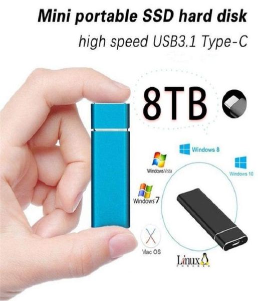 Внешние жесткие диски M2 Drive Портативный внешний HD 1 ТБ 2 ТБ 4 ТБ USB30 Storage SSD Внешний жесткий диск 8 ТБ Внешний внешний8714758