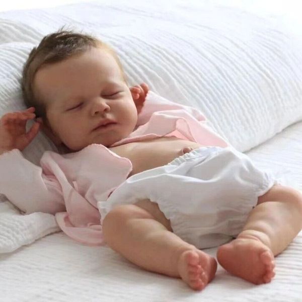 19 Zoll wiedergeborenes Puppen Junge Loulou Ganzkörper Silikon Vinyl Neugeborene Baby Größe Puppe 3d Haut sichtbare Venen Qualitätskollektion Kunstpuppen