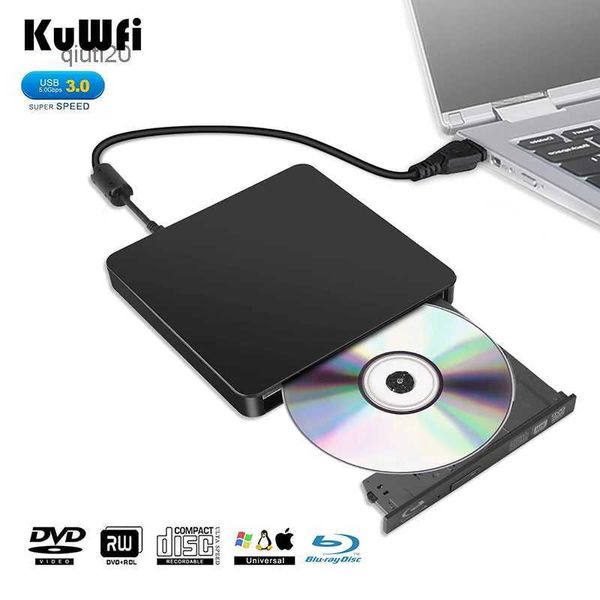 Leitor de cd blu-ray externo usb3.0 bd dvd drive fino portátil leitor de gravador de dvd óptico cd/dvd queimador para windowsl2402