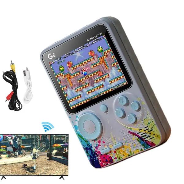 Jogadores G5 Retro Handheld Video Game Console HD Tela AV Saída com Builtin 500 Jogos Portátil Mini Arcade Mini Máquina Eletrônica