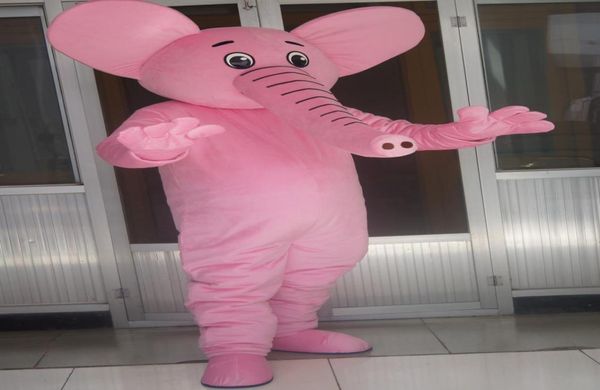 Immagine reale Costume da mascotte elefante rosa Fancy Dress per la personalizzazione del supporto della festa di carnevale di Halloween1291303