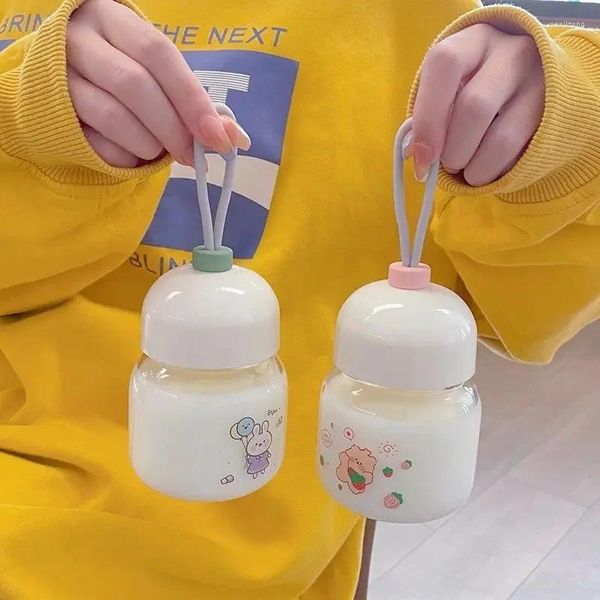Su Şişeleri 250ml BPA ücretsiz süt şişesi çocuklar için küçük kadınlar yaratıcı mini plastik içme taşınabilir seyahat bardağı