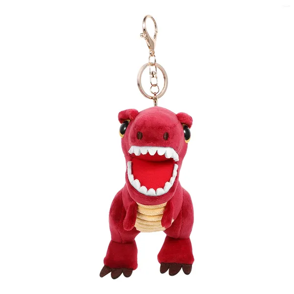 Chaveiros 1 pc pelúcia dinossauro pingente mini saco chaveiro ornamento chave