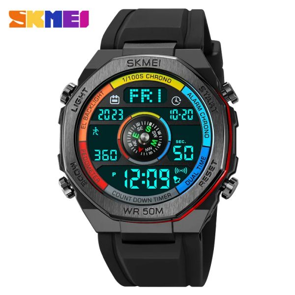 Uhren SKMEI Höhenmesser Barometer Thermometer Höhe Männer Digitale Uhren Sport Uhr Klettern Wandern Armbanduhr Reloj Hombre