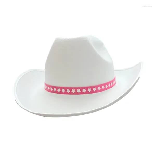 Boinas Chapéu de Cowboy Branco Ocidental Ornamento Decorativo Doméstico Acessório de Artesanato