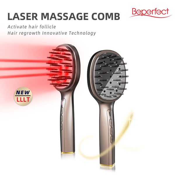 Spazzola laser per ricrescita dei capelli elettrica a infrarossi Anti perdita di capelli Massaggiatore per cuoio capelluto Pettine per ricrescita Pettine laser per ricrescita elettrica