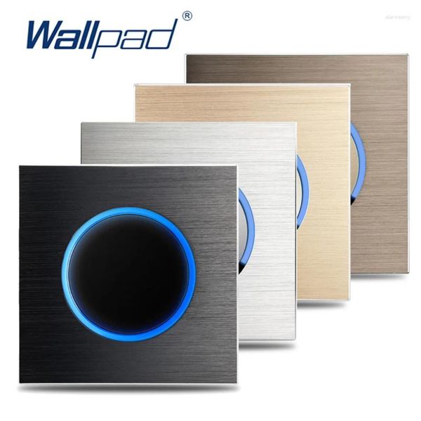 Smart Home Control Wallpad Fashion 16A Mattes Aluminiumlegierungspanel 2 Jahre Kreis-LED-Anzeige L6 Rundknopf-Wandlichtschalter