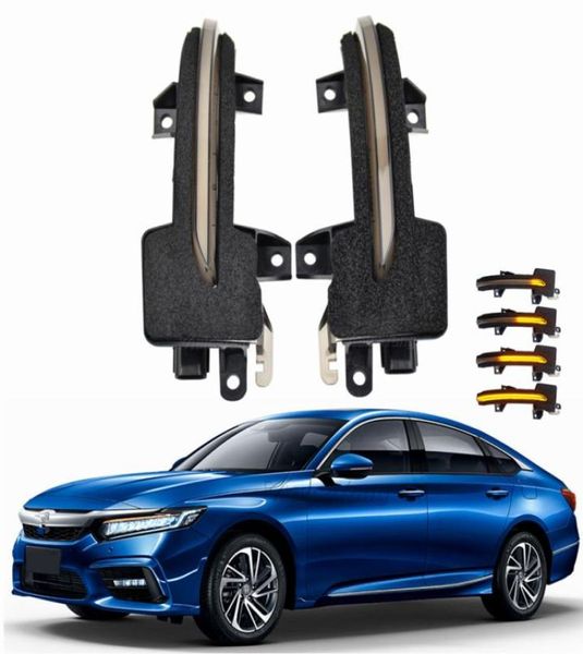 Lampeggiante sequenziale dinamico a LED per honda accord inspire 2018 2019 Porta laterale Specchietto retrovisore Indicatore di tendenza del segnale di svolta1790137