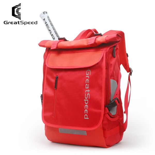 Taschen Mode Frauen Männer Red Tennis Bag Original Greatspeed 2 Pack Tennis Badminton Schläger Rucksack große Kapazität Raquete de Padel Bag