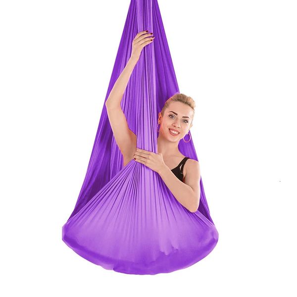 4*2,8 m GYM Home Fitness Nylon Aerial Silk Yoga Hängematte Anti-Schwerkraft Inversionen Schaukel Pilates Yoga Gürtel Bodybuilding Gestaltung 240223