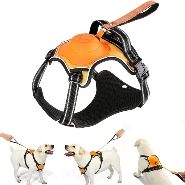 Imbracature Upgrade 2 in 1 Pettorina per cani senza trazione Guinzaglio per cani retrattile Pettorina per cani di servizio riflettente Gilet per cani regolabile con mano di controllo