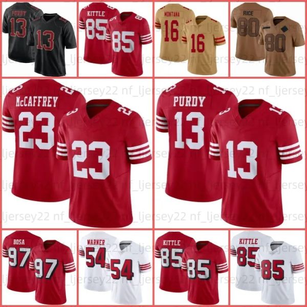 San Francisco''49ers'''''''''brock Purdy Özel Erkek Kadın Gençlik 23 Christian McCaffrey Futbol Jersey George Kittle Fred Warner Jerry Rice Nick Bosa Brandon Aiyuk Deebo