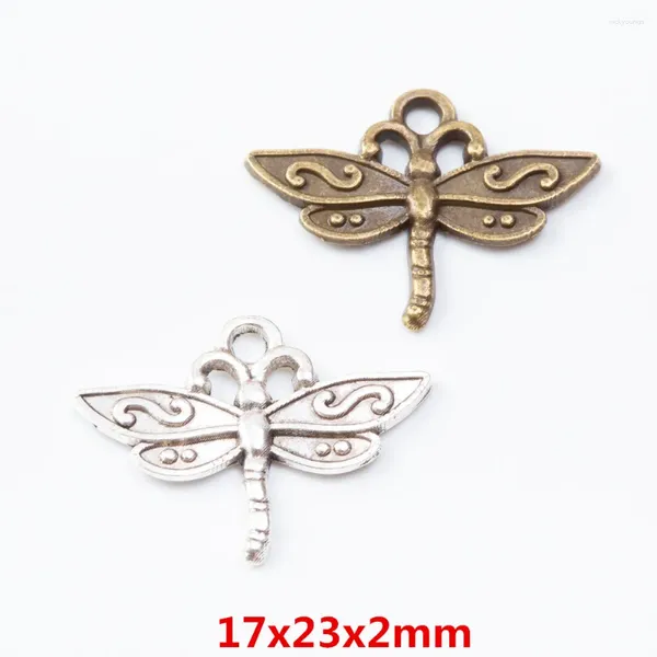 Charms 70 Stück Retro-Metall-Zink-Legierung Libelle Anhänger für DIY handgemachten Schmuck Halskette Herstellung 7347