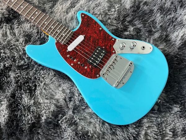 Chinesische E-Gitarre, blaue Farbe, 6 Saiten, Mustang Custom Shop