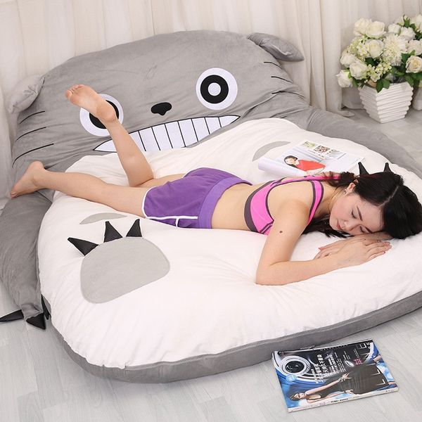 2024 Dorimytrader Heißer Japanischer Anime Totoro Schlafsack Großer Plüsch Weicher Teppich Matratze Bett Sofa mit Baumwolle Kostenloser Versand