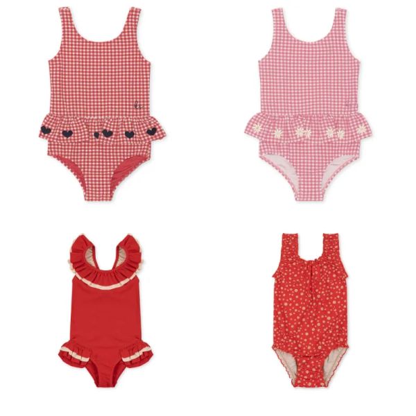 Roupa de banho 2023 novas meninas roupa de banho renda uma peça do bebê maiô crianças maiôs biquinis maillot de bain enfant fille