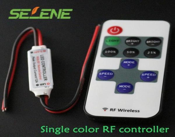 2PCS Mini RF LED Controller Einfarbig Mit Drahtlose Fernbedienung Mini Dimmer für 5050 3528 Led Streifen Lichter 524V7507932