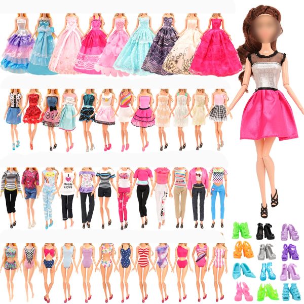 Bambole fatte a mano 22 articoli Accessori per vestiti per bambole alla moda = 4 costumi da bagno + 2 pantaloni + 10 scarpe + 6 vestiti per Barbie, giocattoli per ragazze