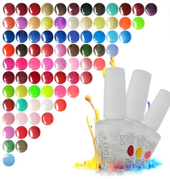Esmalte em gel UV IDO Gelish 6 unidades, 299 cores de alta qualidade para arte em unhas, base de lâmpada LED, camada superior, esmalte em gel 8428172