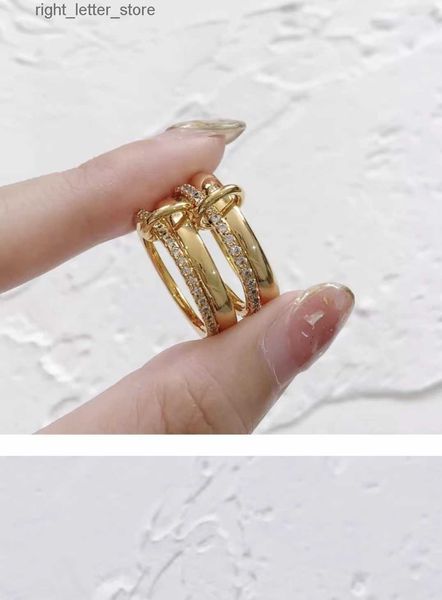 Anéis Halley Gemini Spinelli Kilcollin anéis marca designer Novo em joias finas de luxo ouro e prata anel Hydra ligado 240229