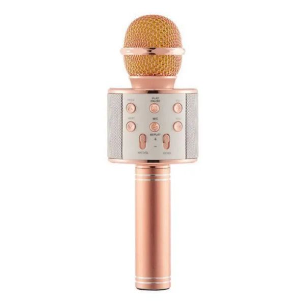 Alto-falantes WS858 Profissional Microfone Sem Fio Alto-falante Karaokê Condensador Microfone Bluetooth Microfone Rádio Estúdio Gravação Mic WS858 Música