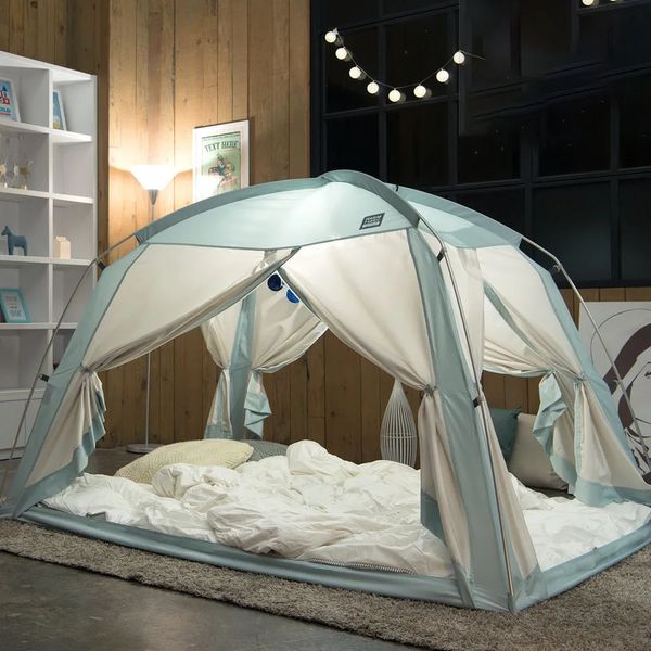 Tende da letto a baldacchino Tenda da letto completamente automatica Zanzariera per adulti e bambini Tenda pieghevole portatile per bambini 240220