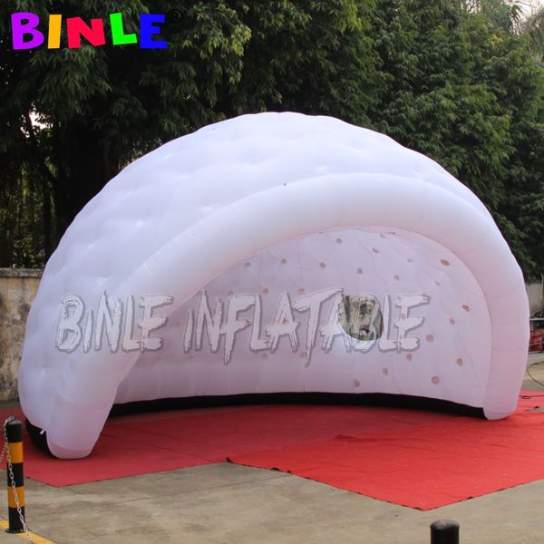 Tenda gonfiabile a mezza cupola da 10 mD (33 piedi) con ventilatore Party Disco igloo con 2 finestre circolari, tendone da golf per eventi per la pubblicità