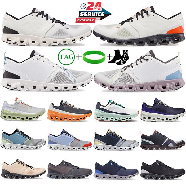 Homens Mulheres Running Shoes X3 Designer tênis respirável x 3 turnos cloudmonster triplo preto branco rosa azul vegetal masculino esportes ao ar livre nos treinadores 2024