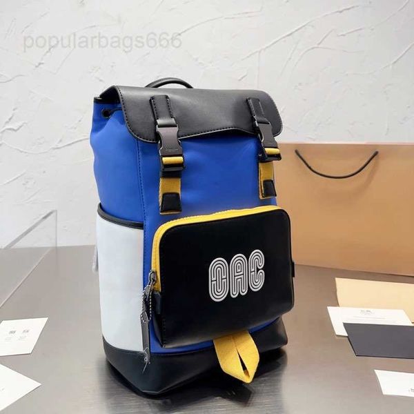 10a mochila de designer de alta qualidade, masculina e feminina, clássica, corda de puxar, tecido de grande capacidade, patchwork, pele de bezerro, viagem