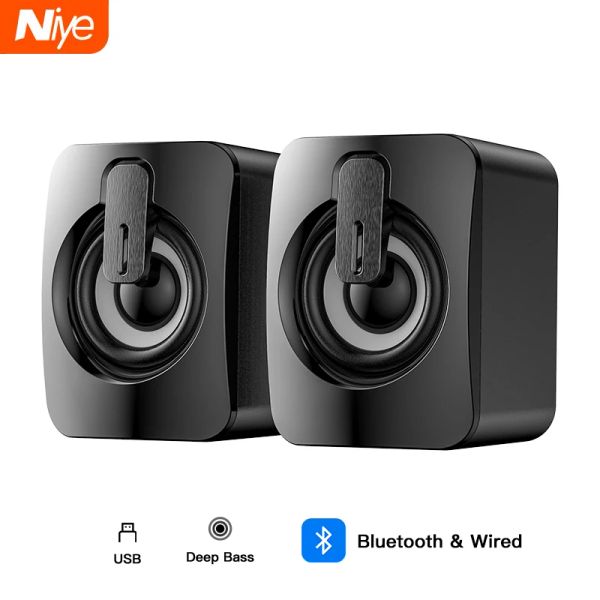 Altoparlanti Altoparlante Bluetooth Altoparlanti per computer USB Suono basso stereo 3D Subwoofer Lettore musicale per PC Laptop Altoparlante multimediale desktop