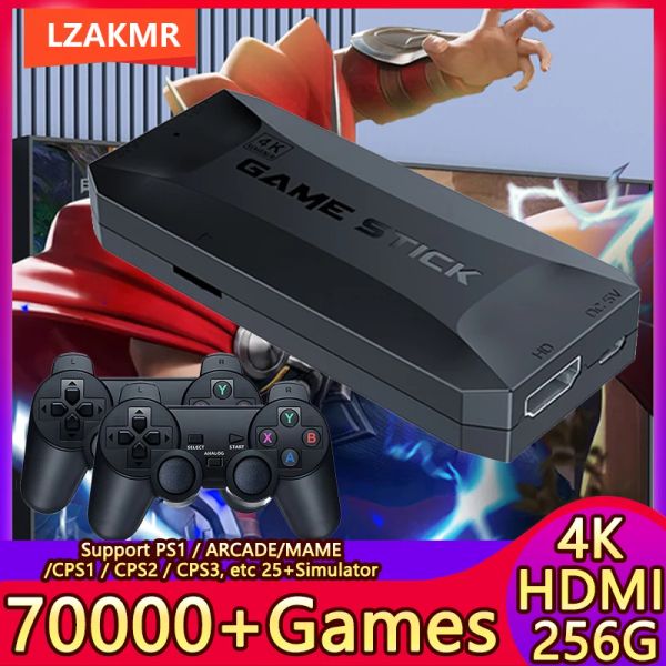 Consoles NOVO 4K HDMI M16 Games Box Console 256G 70000 + Jogos Retro Game Box para PS1 Arcade suporta 25 emuladores quatro pessoas jogam juntas