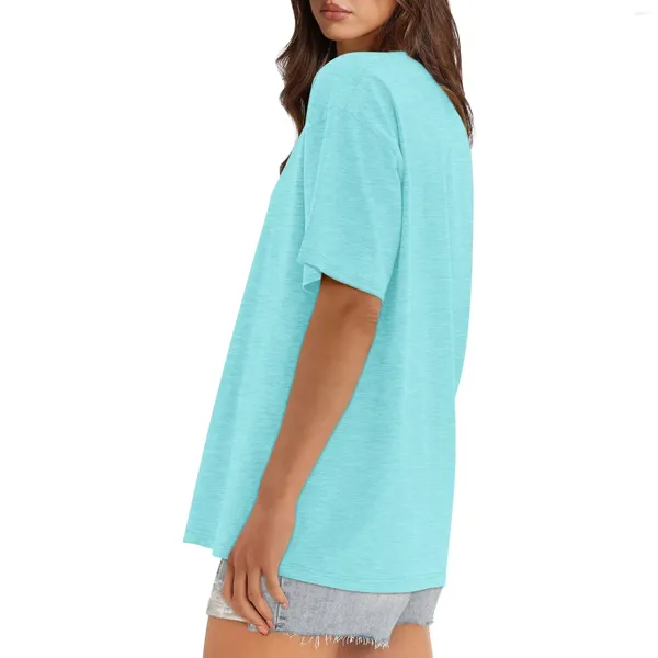 Kadın Tişörtleri Moda Sıradan O-Neck Gevşek Konfor Düz Renk Kısa Kol Kırpılmış Y2K Üstler Sevimli Tank Top Lüks Giysiler