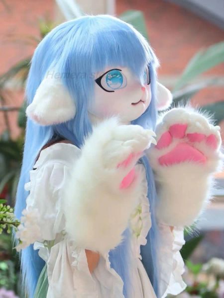 Kostüme Fursuit Kigurumi Headsets Pelzige Cosplay-Kostüme Rubbit-Puppe Katzenkostüme Tierköpfe Tragbare Kig-Headsets Tierkostüm