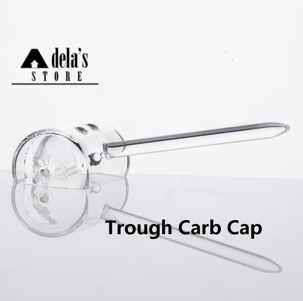 Calha Carb Cap Quartz Banger Nail 34 polegadas com alça para cima ou para baixo Dois furos de ar Dozer Nails Dab Rig 3568205202