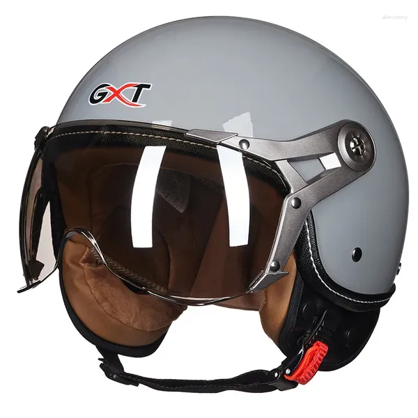 Motosiklet Kaskları Retro Açık Yüz Yarım Kask Casco Moto Vintage Nefes Alabilir Four Seasons Capacete de Dot ECE