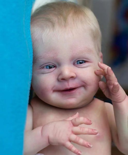 Bebekler NPK 18inch Yeniden doğmuş bebek kiti Sebastian Limited Edition Lifik benzeri yumuşak dokunuş Frech Renk Kiti Bez Vücut ve Gözler