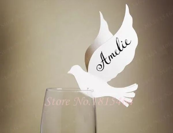 Acessórios 50pcs Dove Love Bird Wine Glass Markers Colo