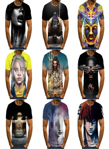 2020 Mens horror T-shirt Moda Nuova Estate Men039s Maglietta a maniche corte Casual 3D Zombie Stampa Rock Maglietta per uomo Stampa completa9224365