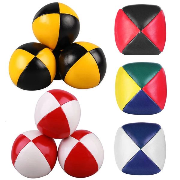 3 pçs conjunto de rede terno profissional malabarismo bola acrobacias jogar bola brinquedo educativo crianças diversão esportes pu macio malabarismo bola brinquedos 240226