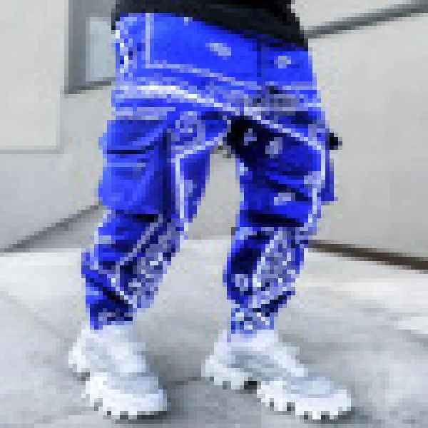 Штаны мужчина кешью цветочные цветы S5XL -брюки с грузовыми штанами Hip Hop Outdoor Casual Antrants Fashion Street Wear